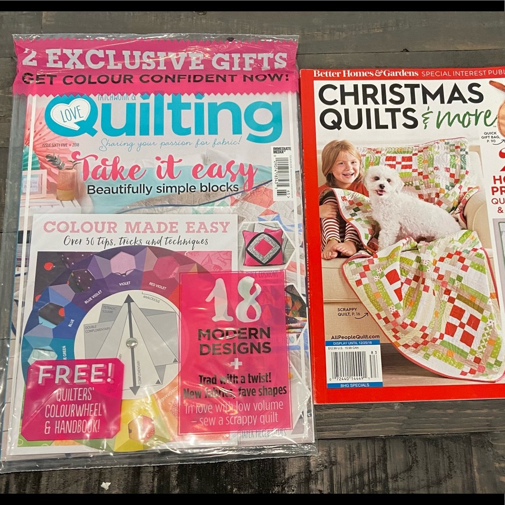 Lot of two Quilting Pattern Magazines with Color Wheel
